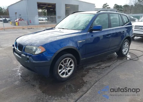 2004 BMW X3 2.5I from USA, damaged, VIN WBXPA734X4WC44797